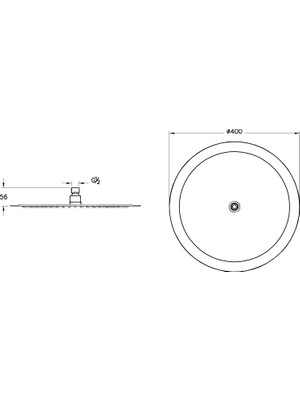 Artema Lite LC A45646 Duş Başlığı, 400 mm, Krom