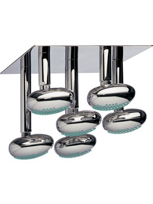 VitrA İstanbul A48023 Ankastre Duş Başlığı, Tavandan, Krom