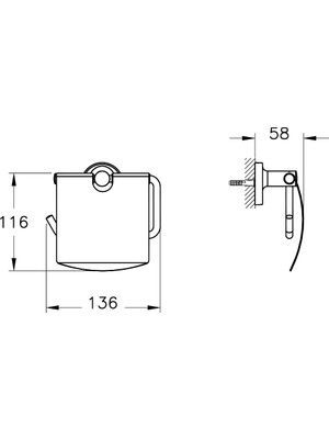 VitrA Base 300 A44112 Tuvalet Kağıtlığı, Krom