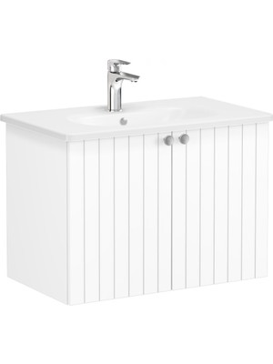 VitrA Root Grove 69289 Lavabo Dolabı, Kapaklı, Mat Beyaz, 80 cm