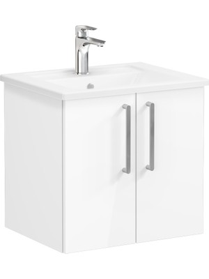 VitrA Root Flat 66354 Lavabo Dolabı, Kapaklı, Parlak Beyaz,60 cm