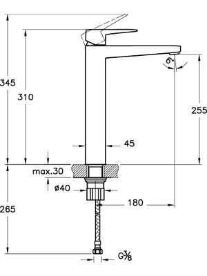 VitrA Root A4273336 Square Çanak Lavabo Bataryası, Mat Siyah