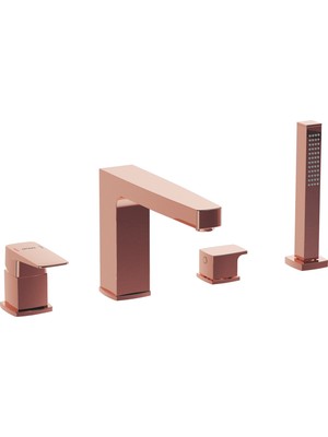 Artema Root Square A4275726 Küvet Bataryası, 4 Delikli, Bakır
