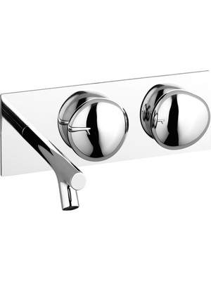 VitrA İstanbul A42845 Uzun Ankastre Lavabo Bataryası, Sıva Üstü Grubu, Krom