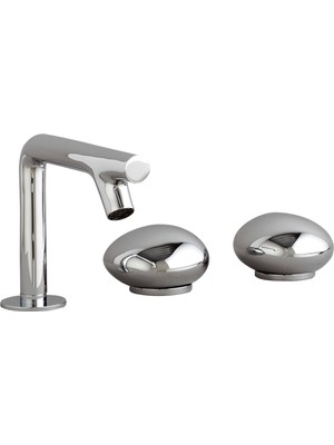 VitrA İstanbul A41807 Lavabo Bataryası, 3 Delikli Lavabolar için, Krom