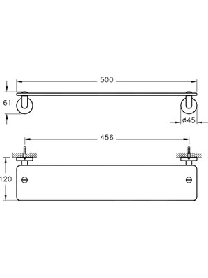 VitrA Minimax  A44776 Etajer, Krom