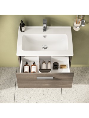 VitrA Mia 75103 Banyo Dolabı Seti, Çekmeceli, 60 cm, Cordoba