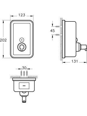 VitrA Arkitekta A44507 Köpük Dispenseri, Krom