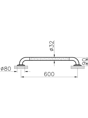 VitrA Arkitekta A44449 Tutunma Barı, 60 cm