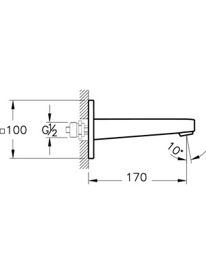 Artema Root Square A4273934 Çıkış Ucu, Fırçalı Nikel