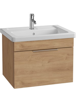 VitrA Quadrum 67119 Lavabo Dolabı, Çekmeceli, 65cm, Altın Meşe