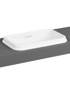 VitrA Valarte Tezgah Üstü Lavabo 7800B403-0012, Dikdörtgen, Beyaz