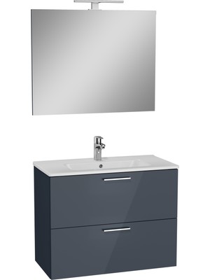 VitrA Mia 75100 Banyo Dolabı Seti Çekmeceli 80 cm Antrasit