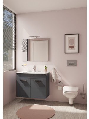 VitrA Mia 7461L003-0002 Etajerli Lavabo, 60 cm, Beyaz