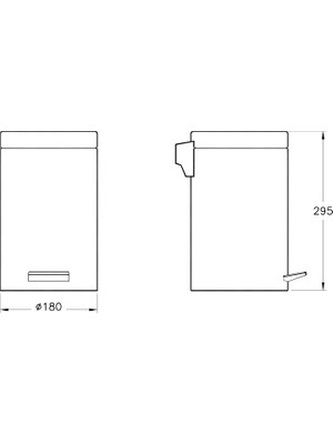 VitrA Arkitekta A44055 Çöp Kovası, 4,5 Litre, Parlak Paslanmaz Çelik