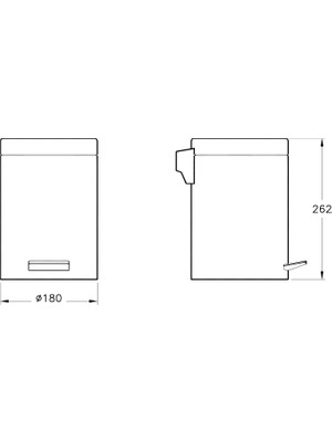 VitrA Arkitekta A44054 Çöp Kovası, 3 Litre, Parlak Paslanmaz Çelik