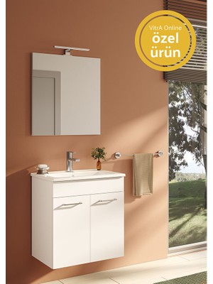 VitrA Ardea 67074 Banyo Dolabı Seti Kapaklı 60 cm Parlak Beyaz