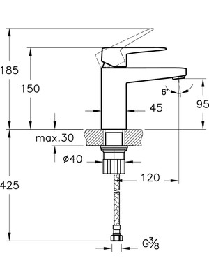 Artema Root Square A4273223ENR Blueco Lavabo Bataryası, Altın