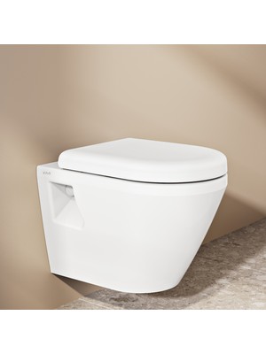 VitrA Integra 121-003-909 Universal Klozet Kapağı, Yavaş Kapanır, Kolay Çıkabilir, Beyaz