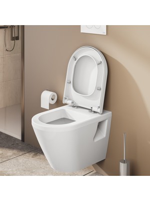 VitrA Integra 121-003-909 Universal Klozet Kapağı, Yavaş Kapanır, Kolay Çıkabilir, Beyaz