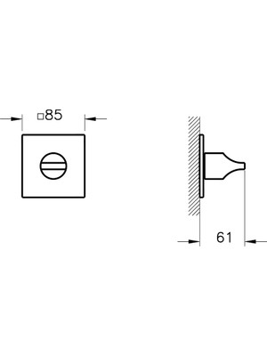 VitrA Suit A4283939 Yönlendirici, 3 Yollu, Parlak Siyah