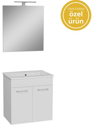 VitrA Ardea 67074 Banyo Dolabı Seti Kapaklı 60 cm Parlak Beyaz