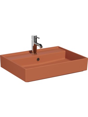 VitrA ArchiPlan 7414B077-0001 Lavabo, Mat Terra Rosa, 60x46 cm