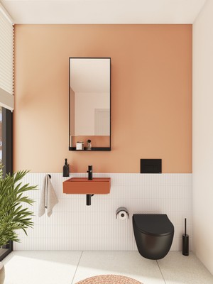 VitrA ArchiPlan 7414B077-0001 Lavabo, Mat Terra Rosa, 60x46 cm