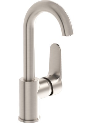 Artema Root Round A4275434 Döner Borulu Lavabo Bataryası, Fırçalı Nikel