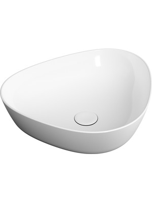 VitrA Plural 7812B403-0016 Üçgen Alçak Çanak Lavabo, VitrA Clean, 47 cm, Beyaz