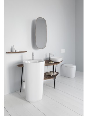 VitrA Plural 7812B403-0016 Üçgen Alçak Çanak Lavabo, VitrA Clean, 47 cm, Beyaz