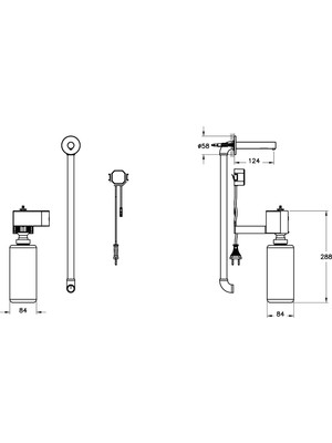 VitrA Origin A4470036 Temassız Sıvı Sabunluk, Ankastre Elektrikli, Mat Siyah