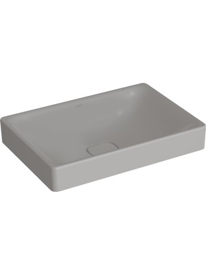 VitrA Metropole 7535B076-1398 Dikdörtgen Çanak Lavabo, 60cm, Mat Taş Gri