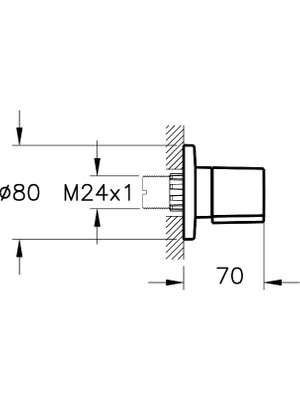 Artema A41461 Ankastre Stop Valf, Krom