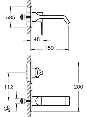 VitrA Suit A4278274 Sıva Üstü Ankastre Lavabo Bataryası, Soft Altın