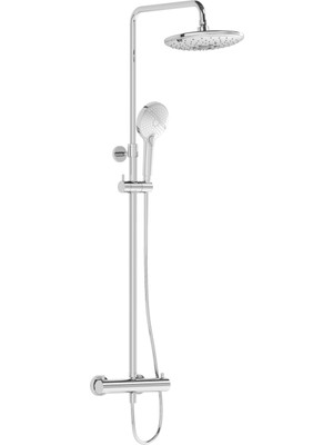 VitrA AquaHeat Bliss 240 A47205 2F Termostatik Duş Sistemi, Krom