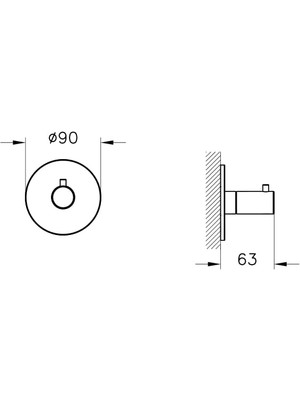 VitrA Origin A4285736 Ankastre 2 Yollu Yönlendirici, Mat Siyah