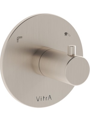 VitrA Origin A4285734 Ankastre 2 Yollu Yönlendirici, Fırçalı Nikel