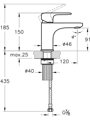 Artema Root Round A4270574 Lavabo Bataryası, Soft Altın