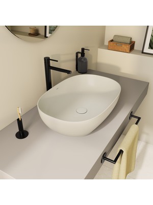 VitrA Outline Recycled 7995B066-0016 Çanak Lavabo, Mat Bej