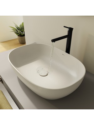 VitrA Outline Recycled 7995B066-0016 Çanak Lavabo, Mat Bej