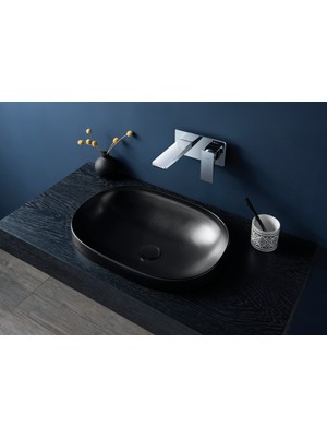 VitrA Frame 5652B483-0016 Tezgah üstü lavabo, Mat Siyah