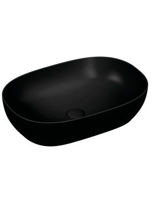 VitrA Outline 5995B483-0016 Oval Çanak Lavabo, 60 cm, Mat Siyah