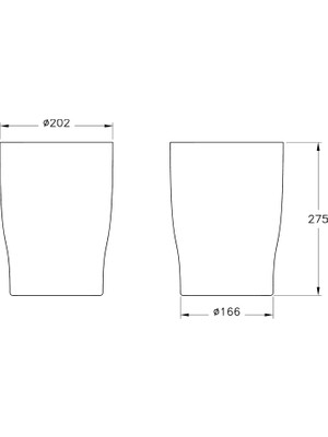 VitrA Eternity A4430039 Çöp Kovası, 3L, Siyah