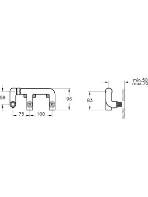 VitrA Memoria A42844 Ankastre Lavabo Bataryası, Sıva Altı Grubu