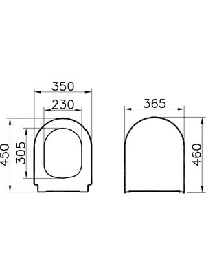 VitrA 85-003R009 SESYOK Klozet Kapağı, Yuvarlak Form, Yavaş Kapanır, Kolay Çıkabilir, Beyaz