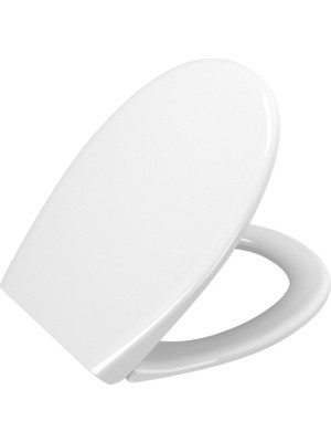 VitrA 84-003R009 Universal Klozet Kapağı Oval Form, Yavaş Kapanır, Beyaz