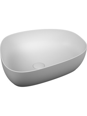 VitrA Outline 5991B401-0016 Asimetrik Lavabo, VitrA Clean, 56 cm, Mat Beyaz