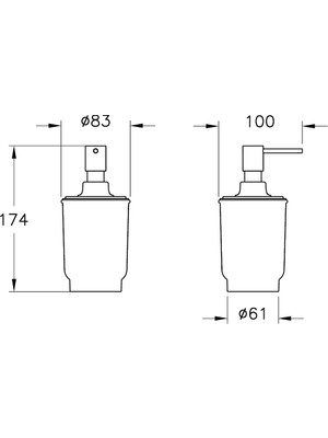 VitrA Origin Classic A4451936 Sıvı Sabunluk, Mat Siyah