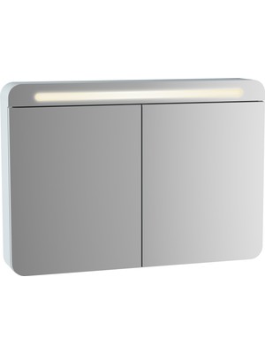 VitrA Sento 61681 Aydınlatmalı Dolaplı Ayna, Mat Beyaz,100 cm